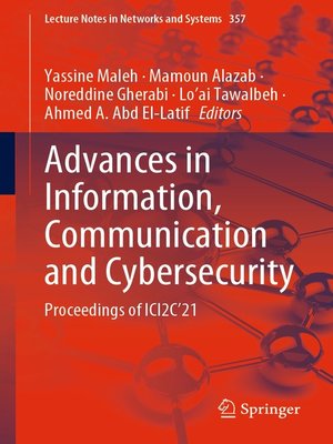cover image of Advances in Information, Communication and Cybersecurity